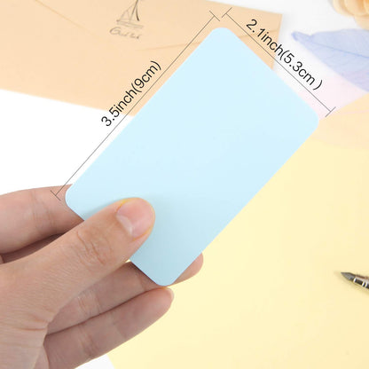 400 Pieces Kraft Paper Cards Multicolor Blank Kraft Paper Message Cards Business Cards Kraft Paper Study Cards for Learning, Memory, Study, Note (4 Colors)