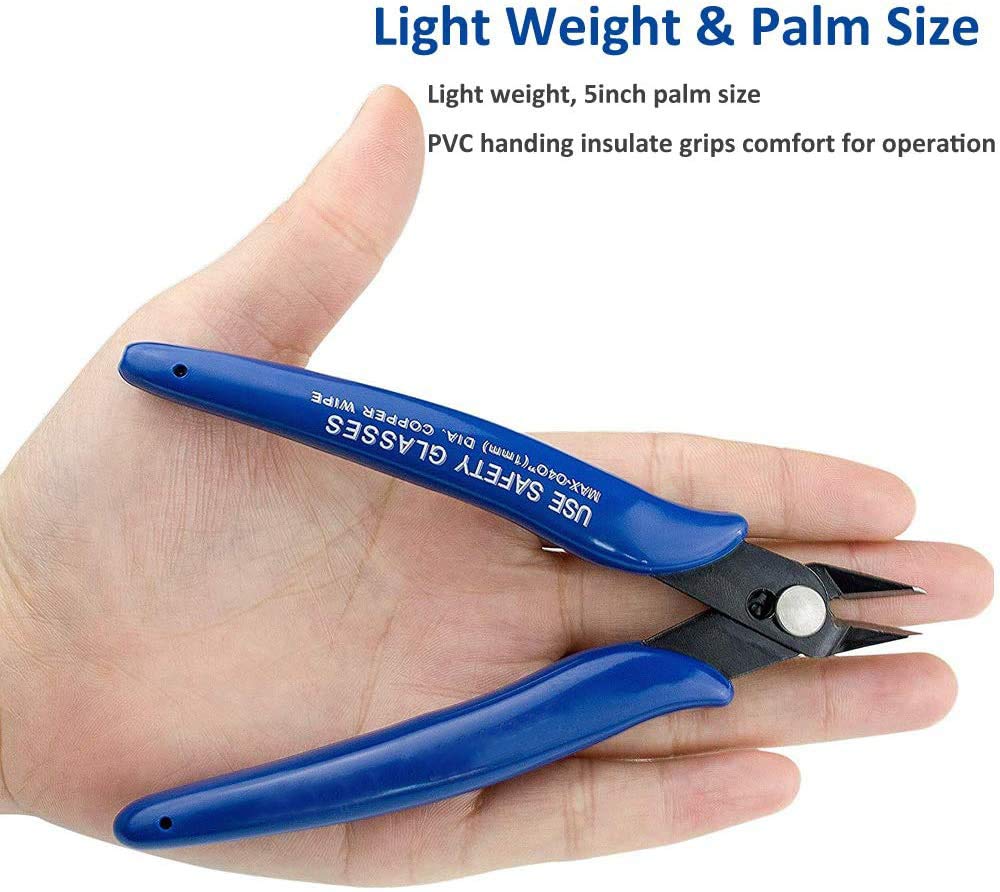 10pcs/lot 5" 125cm Plato 170 Blue Flush Cutter Diagonal Cutting Pliers Precision Shear Lead Cutter Copper Wire Cutter/Nipper