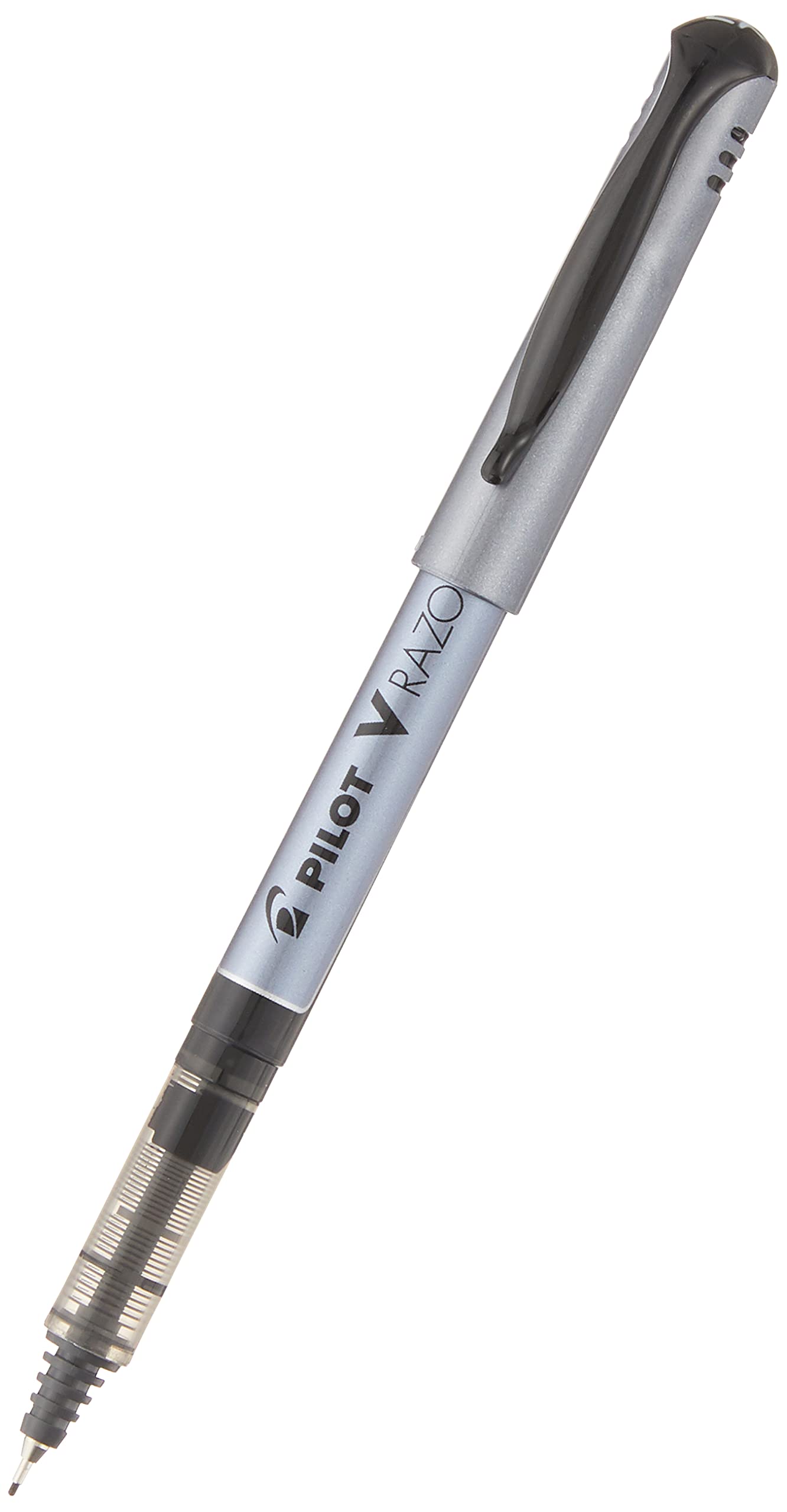 Pilot V Razor Point Liquid Ink Marker Pens, Extra Fine Point, Black Barrel, Black Ink, Dozen Box -11020