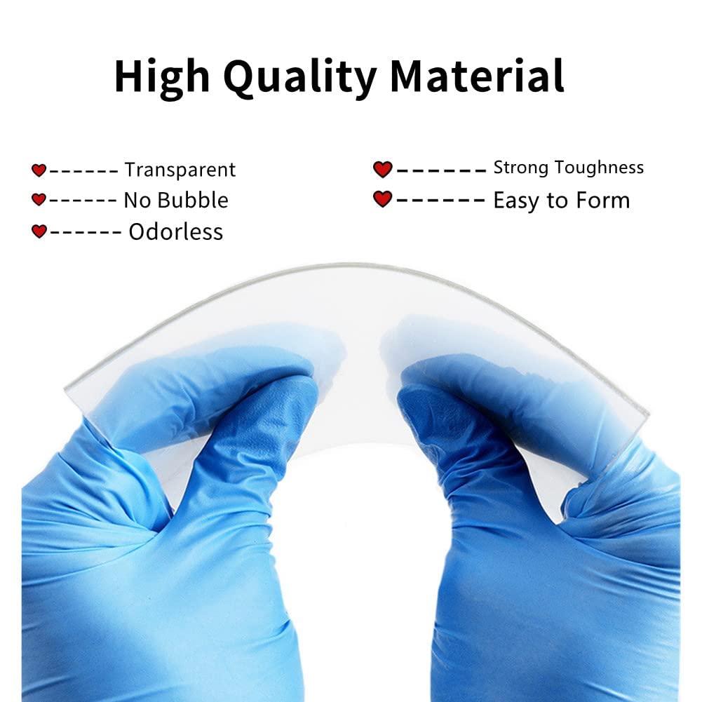 Dental Hard Splint, Thermoforming Materials for Vacuum Forming Machine 5''x 5'' (1.0MM-20PCS)