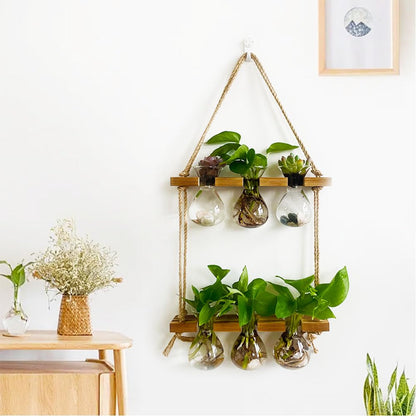 2 Tiered Plant Propagation Station,Hanging Propagation Station,Plant Propagation Station Wall Hanging,Gardening Gifts for Women