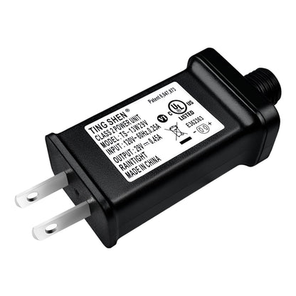 29V 0.45A 13W Class 2 Power Unit Model TS-13W29V LED Transformer Raintight IP44 US Plug Adapter, Seasonal-Use LED Driver for Ting Shen Replacement Parts String Light, Holiday Lighting