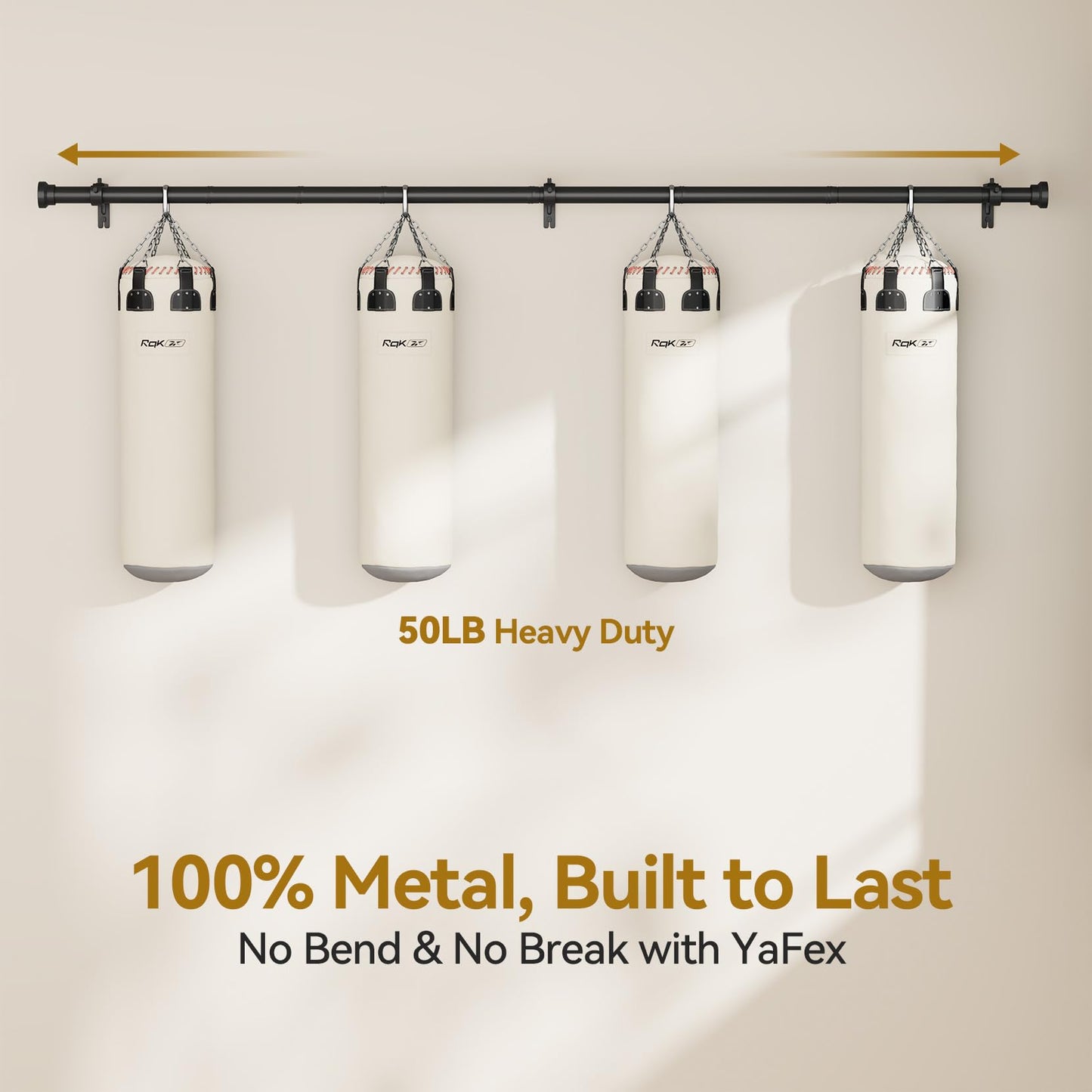 YaFex Curtain Rod 32-84 Inch, Heavy Duty 1 Inch Adjustable Curtain Pole, Black Long Curtains Rods for Window, Modern Design, Easy Installation