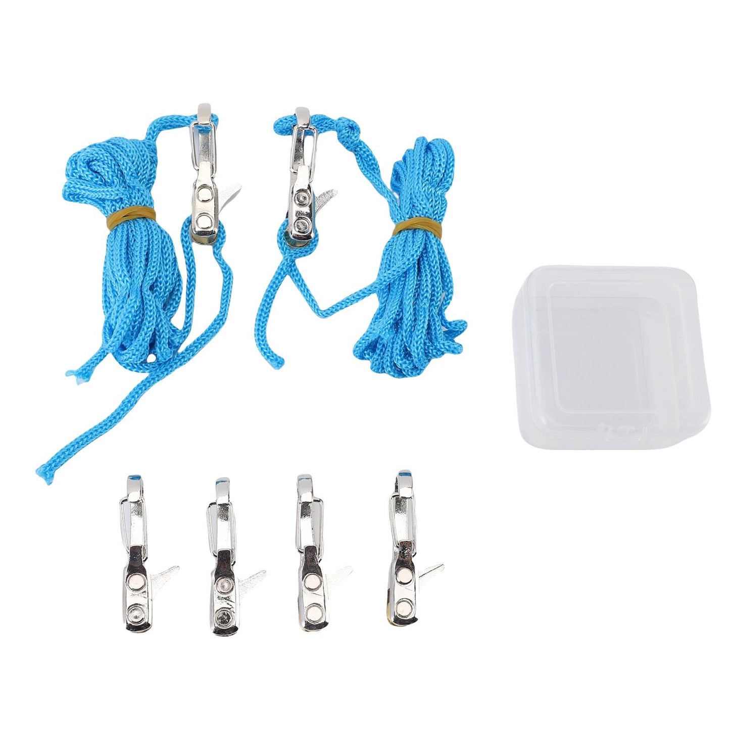 6PCS Rope Adjuster Kit Quick Adjustable Adjustment Secure Fixation Cord Tensioner with Rope for Camping Boating