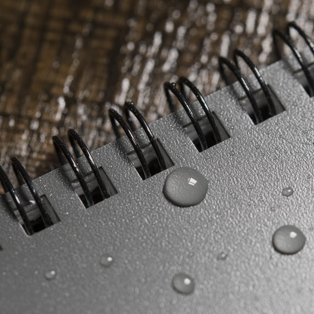 Rite in The Rain Weatherproof Top-Spiral Notebook, 4" x 6", Gray Cover, Universal Pattern, 3 Pack (No. 846-3)