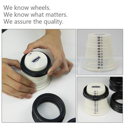 WHEEL CONNECT Hub Centric Rings, 106 to 78.1, Set of 4, ABS Plastic Hubrings, O.D:106 (106.1) - I.D:78.1mm.