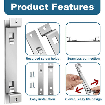 Bird House Hanging Brackets, Galvanized Steel, 4 Sets with Screws, Rust-Proof Mount for Feeders and Nesting Boxes