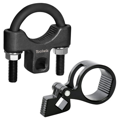 Toolwiz Inner Tie Rod Removal Tool Kit, 3/8'' Universal Low Profile Tool and Inner Tie Rod Hex Wrench Repair Remover 27-42mm End Accessory for 1/2" Square Drive, 2pcs for Most Cars Repair