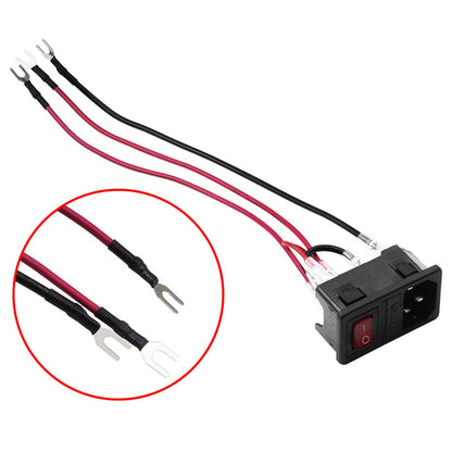 DEVMO 2PCS 3D Printer Power Switch 220V/110V 10A Short Circuit Protection Socket Inlet Module Plug with 250V Fuse Switch for Anet A8 Ender 2 and Most Printer