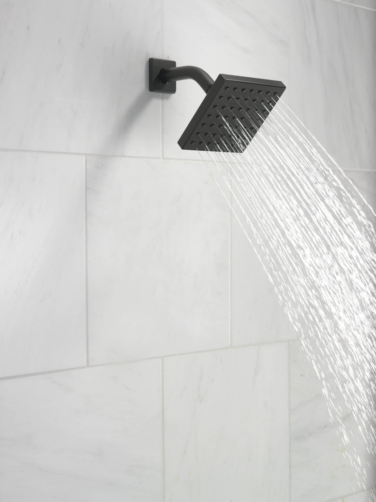 Delta Faucet RP51034BL, Vero Square Shower Flange in Matte Black Finish