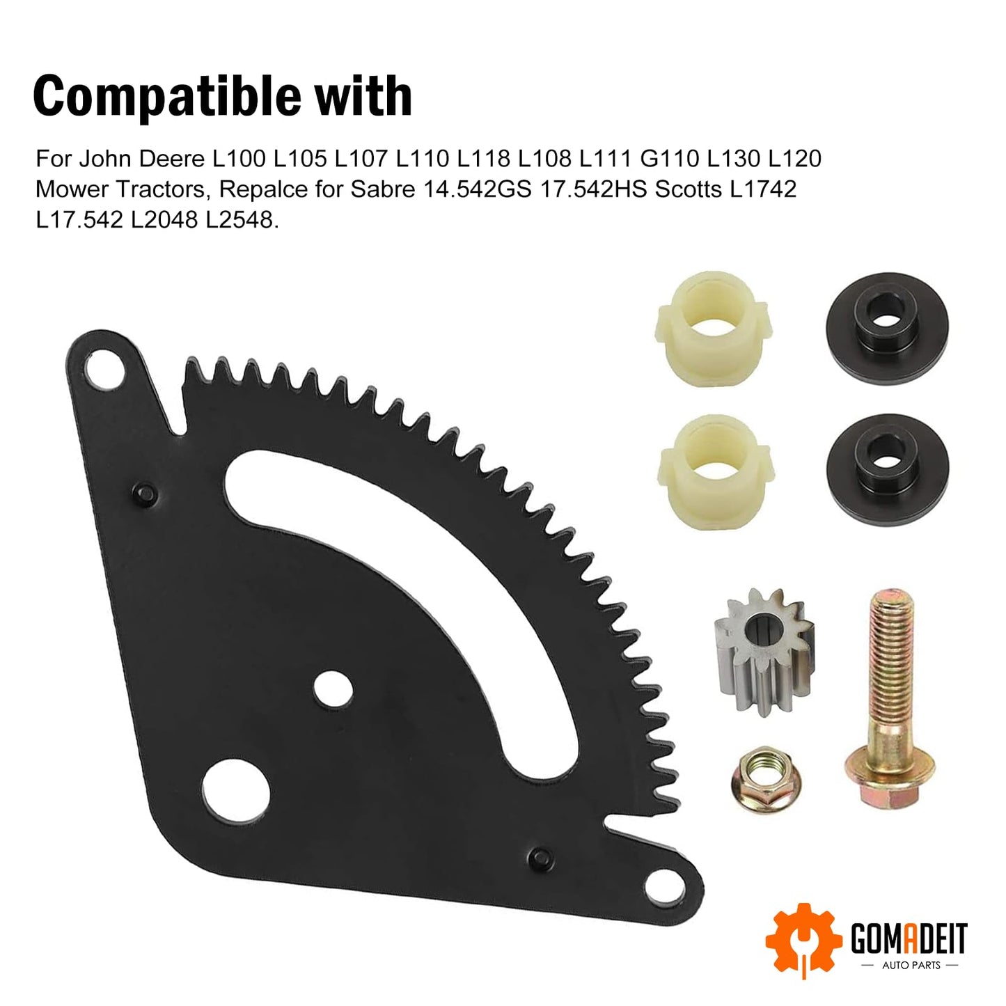 Steering Sector Pinion Gear Rebuild Kit Replacement for John Deere L100 L105 L107 L110 L118 L108 L111 G110 L130 L120 Serie Lawn Tractors Replaces# GX20052BLE, GX20053, GX20054, GX21994