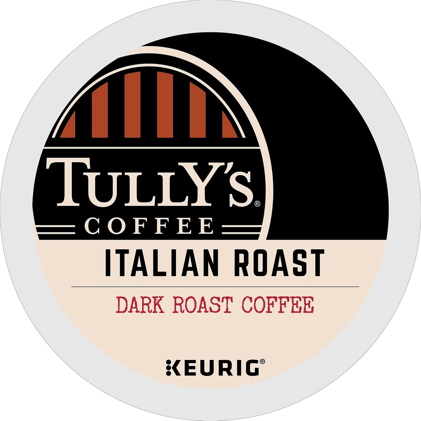 Tully's Certified Italian Roast Coffee K-Cup Pods for Keurig Coffee Makers, Box of 24