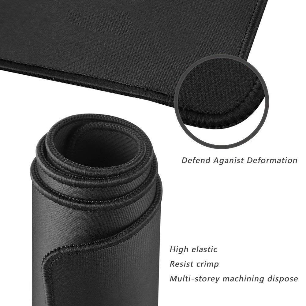 YEBMoo Gaming Mouse Pad XXL Extended Desk Pad & Thick Large (900x400x2 mm) Computer Keyboard Mousepad Mouse Mat (90x40Black001)