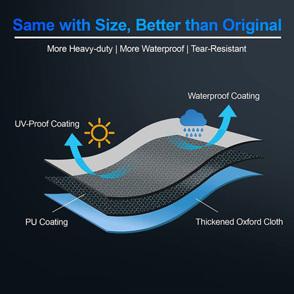 Comnova 22 Inch Kettle Grill Cover - 600D BBQ Cover for Weber Charcoal Grill, Heavy Duty & Waterproof for Weber Master Touch, Original Kettle Grill and More