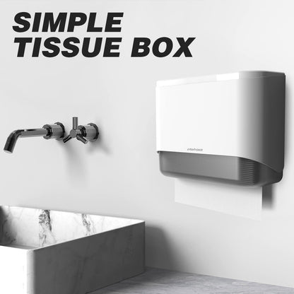 interhasa! Paper Towel Dispenser Wall Mounted, Adhesive Multifold Trifold c Fold Commercial Paper Towel Dispenser for Bathroom 10.8" L x 3.5" W x 8" H