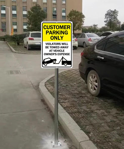 Customer Parking Only Sings for Business 10x14 Inch - Customer Parkign Signs Unauthorized Vehicles Will be Towed Sign Aluminum Parking Lots Warning Sign