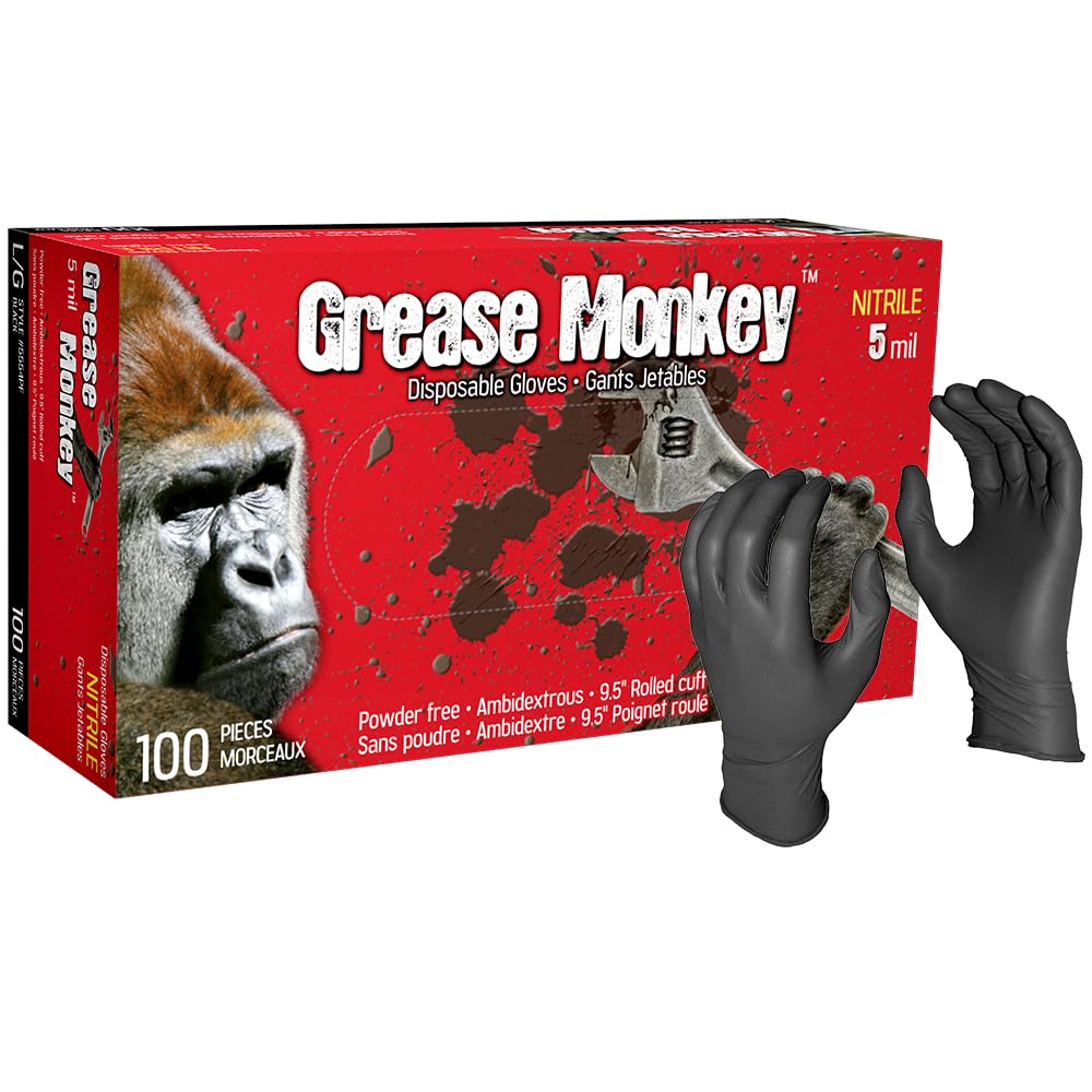 Watson Gloves Grease Monkey Disposable Glove 5 Mil (Large, 5554PF)