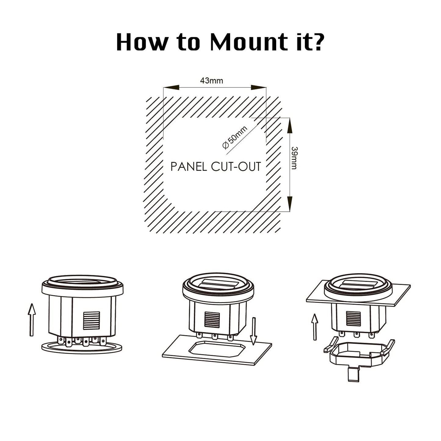 HonorMeet 12V/24V 36V 48V/72V Golf Cart Battery Meter,Lead Acid Battery Level Indicator,Charging Reminder,Resettable Hour Meter for Golf Cart Club Car Forklift Go-Kart Motorhome Electric Car Go-Kart.