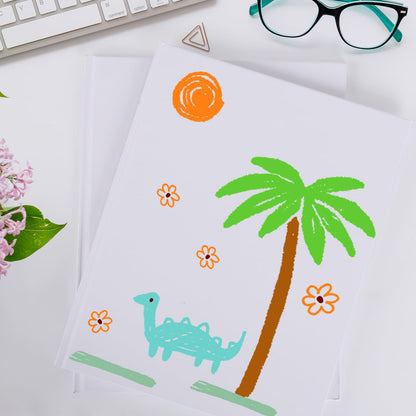 zmybcpack 6 Pack White Hardcover Blank Book 8.5x11 inch, Blank Story Writing Book Unlined Sketch Book, White Blank Page Notebook for Journaling, Sketching, Writing (22 Sheets/ 44 Pages Each Notebook）