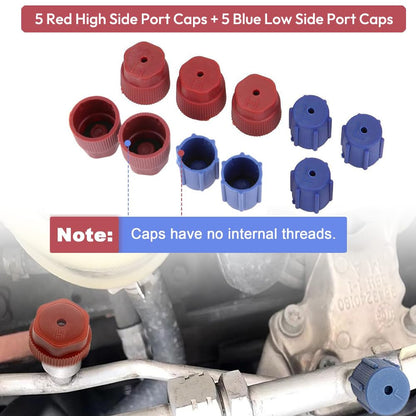 Saipor 3 Sets Car A/C Repair Kit, 270pcs Rubbber O-Ring Assortment Kits Seal Gasket Washer Set + 40PCS Car Air Conditioner Valve Core Kit R12 R134a A/C Valves Cores + 10pcs R134a AC Valve Caps