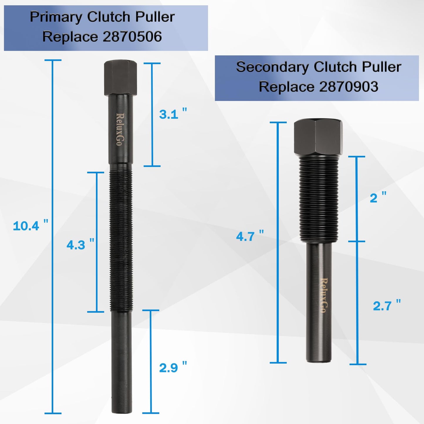 ReluxGo Primary & Secondary Polaris Clutch Puller Removal Tool Fit for Polaris ATV 1985-2009 Replace 2870506 2870903 (OEM Standard Size)