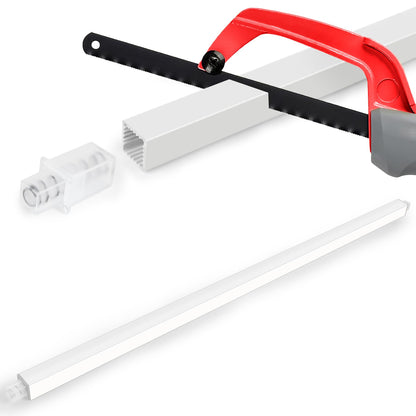 24-Inch Spring End Wall-Mounted Towel Bar, Adjustable Sturdy Plastic Towel Holder for Bathroom Kitchen Towel Storage White