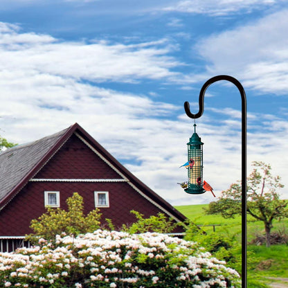 Rexwnadu Shepherd Hooks Outdoor 76 Inches for Lanterns Heavy Duty Shepherd Stand Plant Hanger Yard Hooks for Solar Lights,Bird Feeder,Wedding,Mason Jar,Planter Pot,Adjustable Height Powder Coated