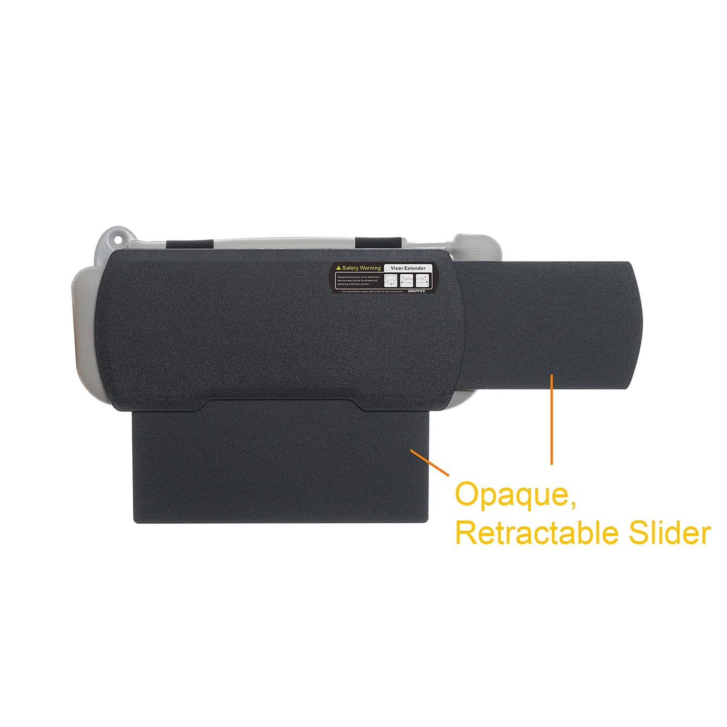 WANPOOL Car Visor Sunshade Extender, Window Shade, Anti-Glare Sun Blocker for Driver or Front Seat Passenger,1 Piece (Black)