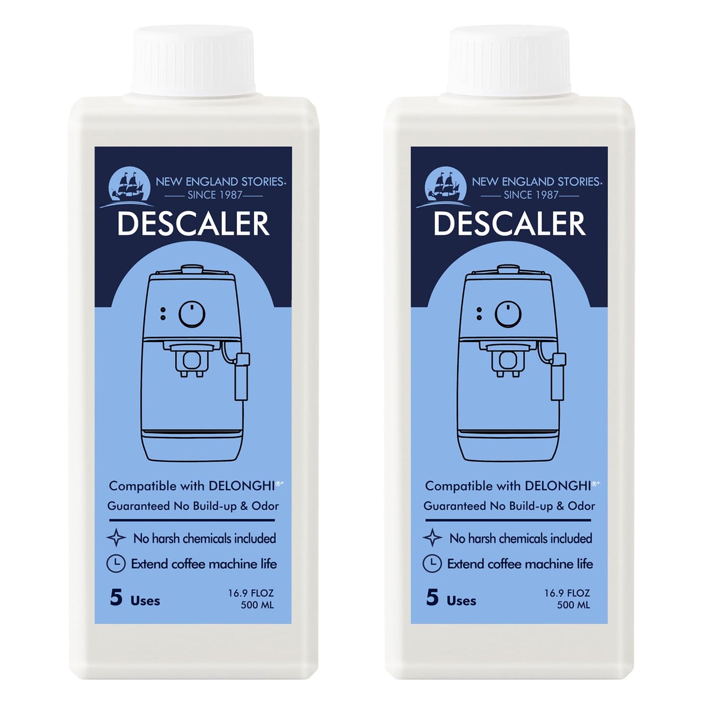10 Uses Descaling Solution Compatible with DeLonghi, Specially Designed for Delonghi Coffee Machines and Maker - 33.8oz Espresso Coffee Maker Cleaner, Coffee Pot Cleaning Limescale Remover