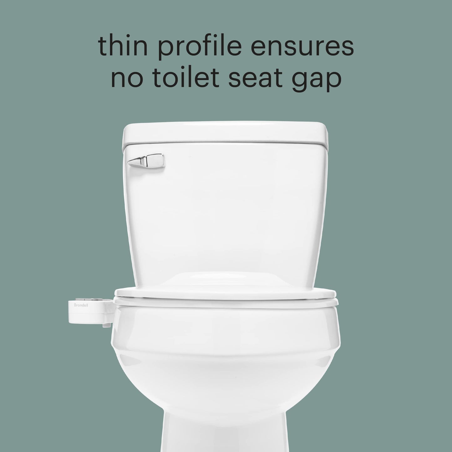 Brondell FSP-150 FreshSpa Thinline Precision Essential Bidet Attachment for Toilet Seats with Adjustable Water Pressure, Side Arm Control, Thin Profile, White (Single Nozzle)