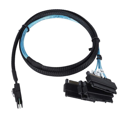 YIWENTEC Mini SAS 36 SFF-8087 to (4) SFF-8482 Connectors with SATA Power 1 m