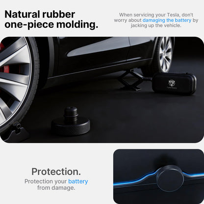 CYBERBEANS 4Pcs for Tesla Model S/3/X/Y Lifting Jack Pads Lift Stand Rubber Pad Set, 2016-2025 2026 Highland Juniper Accessories Lifting Pucks Kit with Storage Case