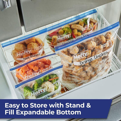 Hefty Basics Freezer Bags/Food Bags Large 80-count