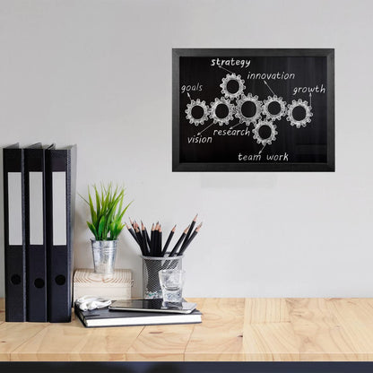 Umtiti Chalkboard, 30 * 40 cm, Black Solid Wood Frame，Magnetic Surface Chalkboard for Kitchen Home, Office, Restaurantand and Wall Decor，BK-3040-CA