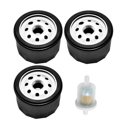 Anxingo Oil Filters Replacement for Briggs & Stratton 492932S 492932 695396 696854 Replacement for Briggs and Stratton 492932S Oil Filter (3 Pack & 691035 Fuel Filter)