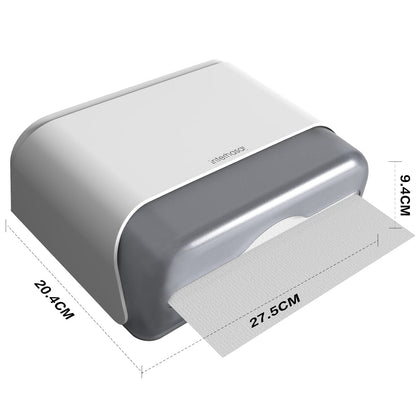 interhasa! Paper Towel Dispenser Wall Mounted, Adhesive Multifold Trifold c Fold Commercial Paper Towel Dispenser for Bathroom 10.8" L x 3.5" W x 8" H