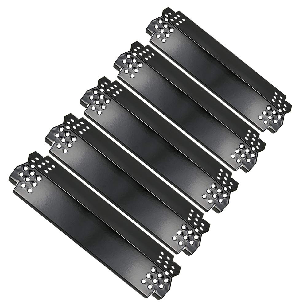 Uniflasy 14.6" Grill Heat Plates for Nexgrill 720-0888, 720-0888N, Members Mark 720-0882D, Dyna-Glo Gas Grill, Porcelain Steel Flame Tamer, Flavor Bar Replacement Parts for Nexgrill 720-0888, 5 Pack