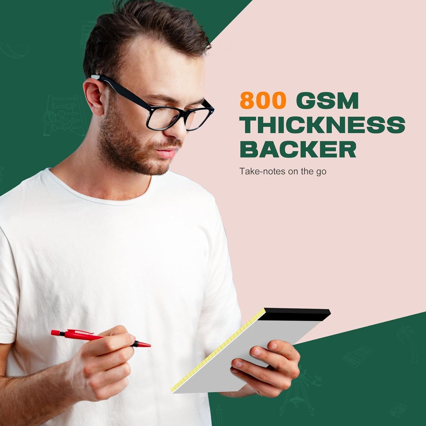 24 Pack Legal Pads 5x8 Notepads, Small Note Pads, Writing Pads Lined Paper, College Ruled Perforated Memo Pad, White Note Pads 5x8 Notepad, 30 Sheets Per Pad, 5x8 Legal Pad for Office/School/Home