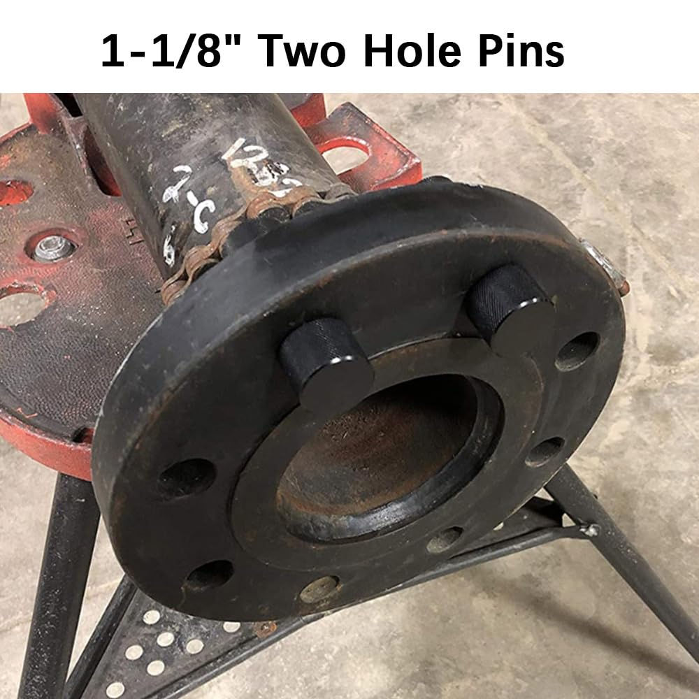 2Pcs Flange Two-Hole Positioning Pin Set with Built-in Level, 6061 Aluminum 1-1/8" Hole Gradient Aligner Tool (Black)