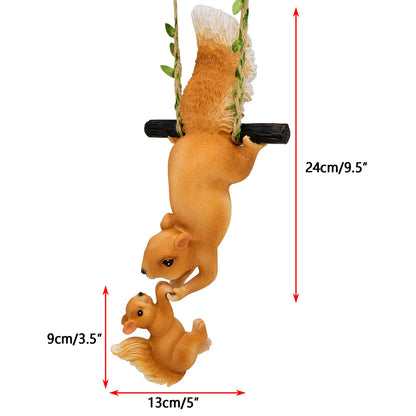 Squirrel Garden Decor,12 inchx5 inchx3 inch,Yard Statues,Fairy Garden Animals,Garden Animals Outdoor Decor,Suitable for Lawn,Patio,Deck,Porch Decoration