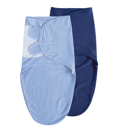Soarwg Kids Baby Swaddle, Organic Baby Swaddles 0-3 Months, Swaddle Blanket, Swaddle Sack, Adjustable Newborn Infant Swaddle for Boy, Blue 2 Pack Small