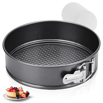 9" Non-Stick Cheesecake Pan, Springform Cake Pans Leakproof Round Cake Pan,Removable Bottom Quick Release Latch Moulds for Birthday Cake