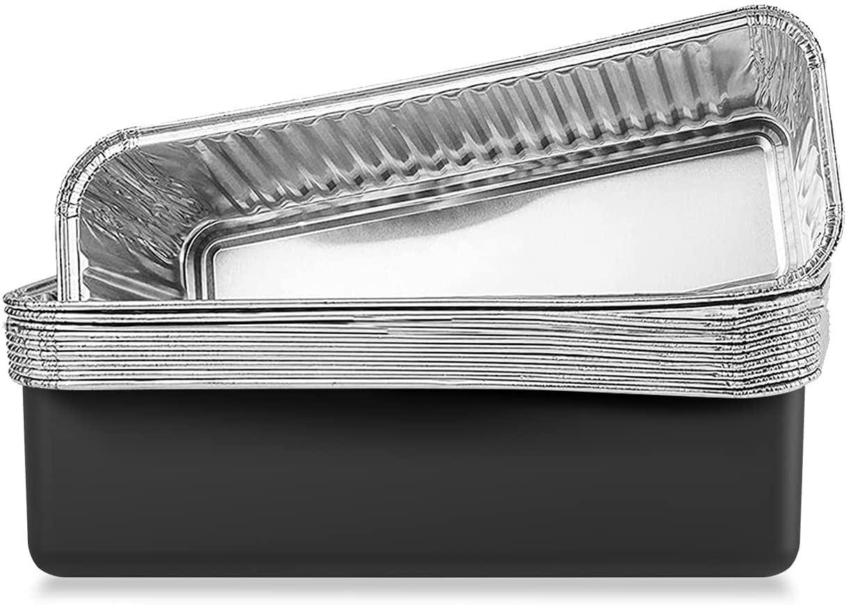 Powder-Coated Steel Grease Cup and 10 Pack Disposable Aluminum Drip Pans Compatible with CampChef Grill Griddles SG100, SG90, SG14, SG30, SG60