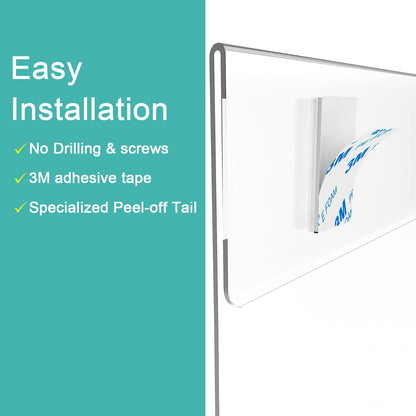 ADColor Clear Acrylic Sign Holder - 8.5 x 11" Wall Mount Poster Flyer Menu Sign Holder Vertical Ad Picture Frame with Mounting Tape, Plastic A4 Paper Display Stand for Wall Door Hanging Display-3 Pack