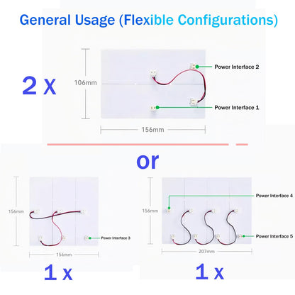 BambooSegD 4pcs Lithophane LED Backlight Board Kit KC009 KC010 for Bambu Lab H2D/X1/P1P/A1 LED Light Board LED Backlights Makerworld Model Parts USB 3D Print Accessory Photo Model DIY Light Box