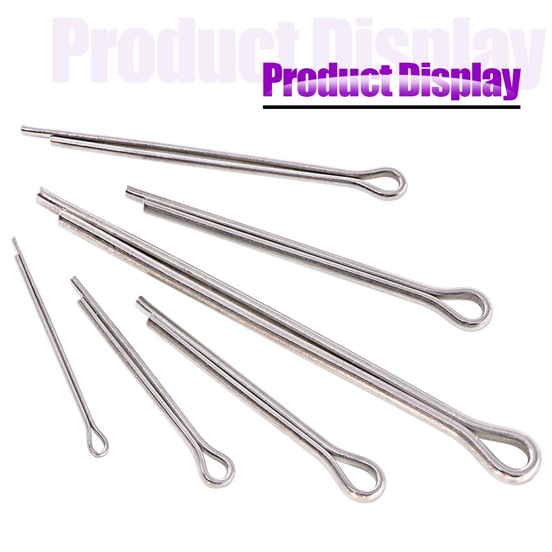 Swpeet 340Pcs 304 Stainless Steel Cotter Pin Clip Key Fastener Fitting Assortment Kit Perfect for Automotive Mechanics Small Engine Repair
