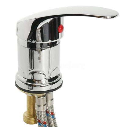 Tookie Water Faucet Set, Zinc Alloy Salon Shampoo Bowl Faucet and Sprayer Kit with Spray Hose, Home Durable Salon Spa Hot Cold Mixer Shower Shampoo Bowl Replacement Part Set