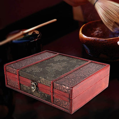 Wooden Box, 11 x 8.5 x 3.2in Large Keepsake Box with Lid Decorative Boxes Wood Storage Box Treasure Chest Trinket Box Gift Box Wood Jewelry Box Memory Box Wooden Chest Box for Decorative