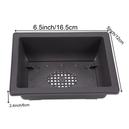 ZEONHEI 15 PCS 6.5 Inch Bonsai Training Pots, Rectangular Plastic Growing Pots with 15 PCS Trays, Flower Succulent Pots Container for Garden, Yard, Office, Balcony, Home Decoration ﻿