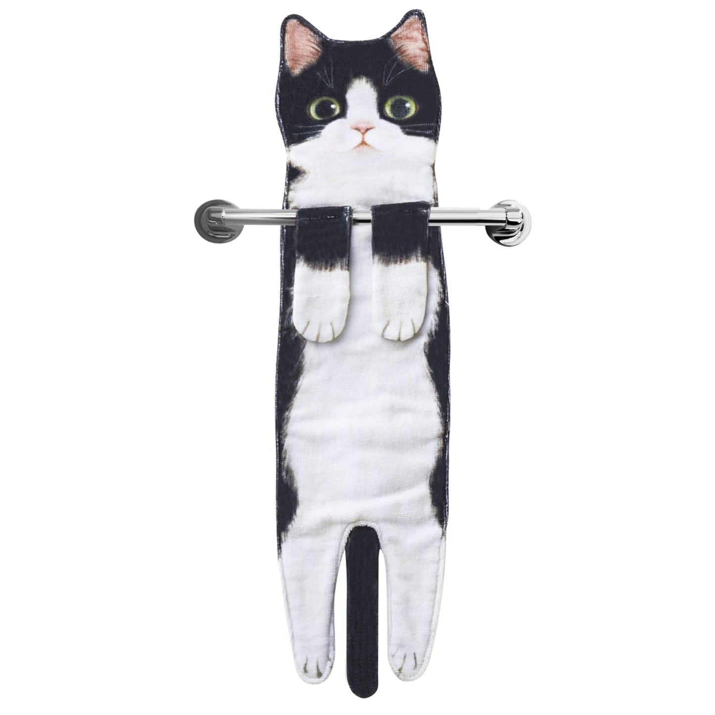AGRIMONY Cat Funny Hand Towels for Bathroom Kitchen- Cute Decorative Cat Mom Dad Decor Hanging Face Towel Absorbent Soft- Easter Mothers Day Birthday Housewarming Funny Gifts for Women Mom Cat Lovers